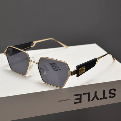 Rimless Gold Shield Sunglasses