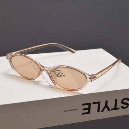 Slim Oval Acetate Sunglasses