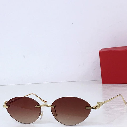 Luxury Oval Rimless Sunglasses