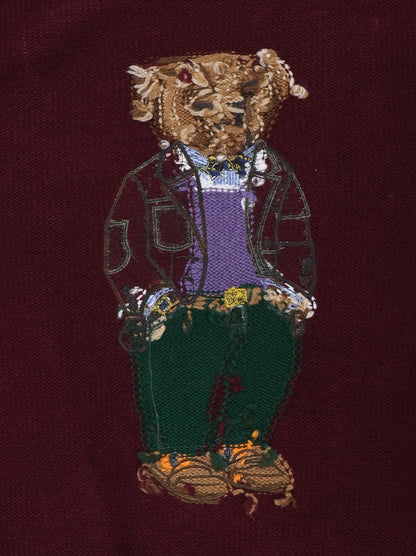 Burgundy Bear Knit Sweater