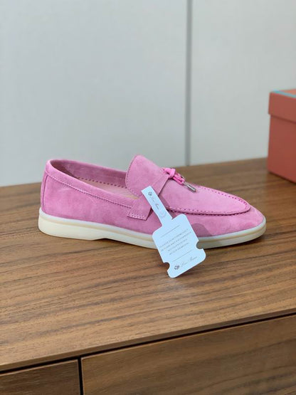 Rose Suede Loafers