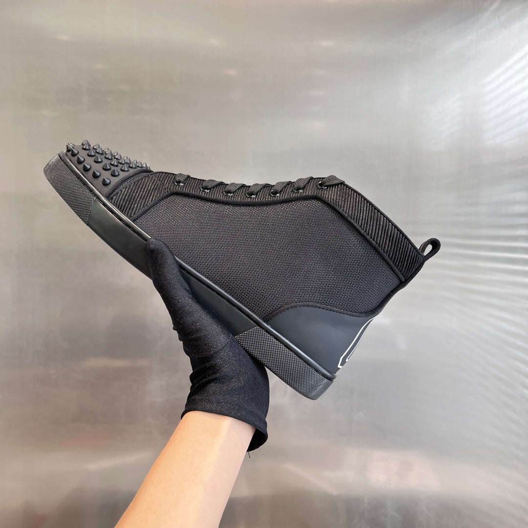 High-Top Studded Sneakers
