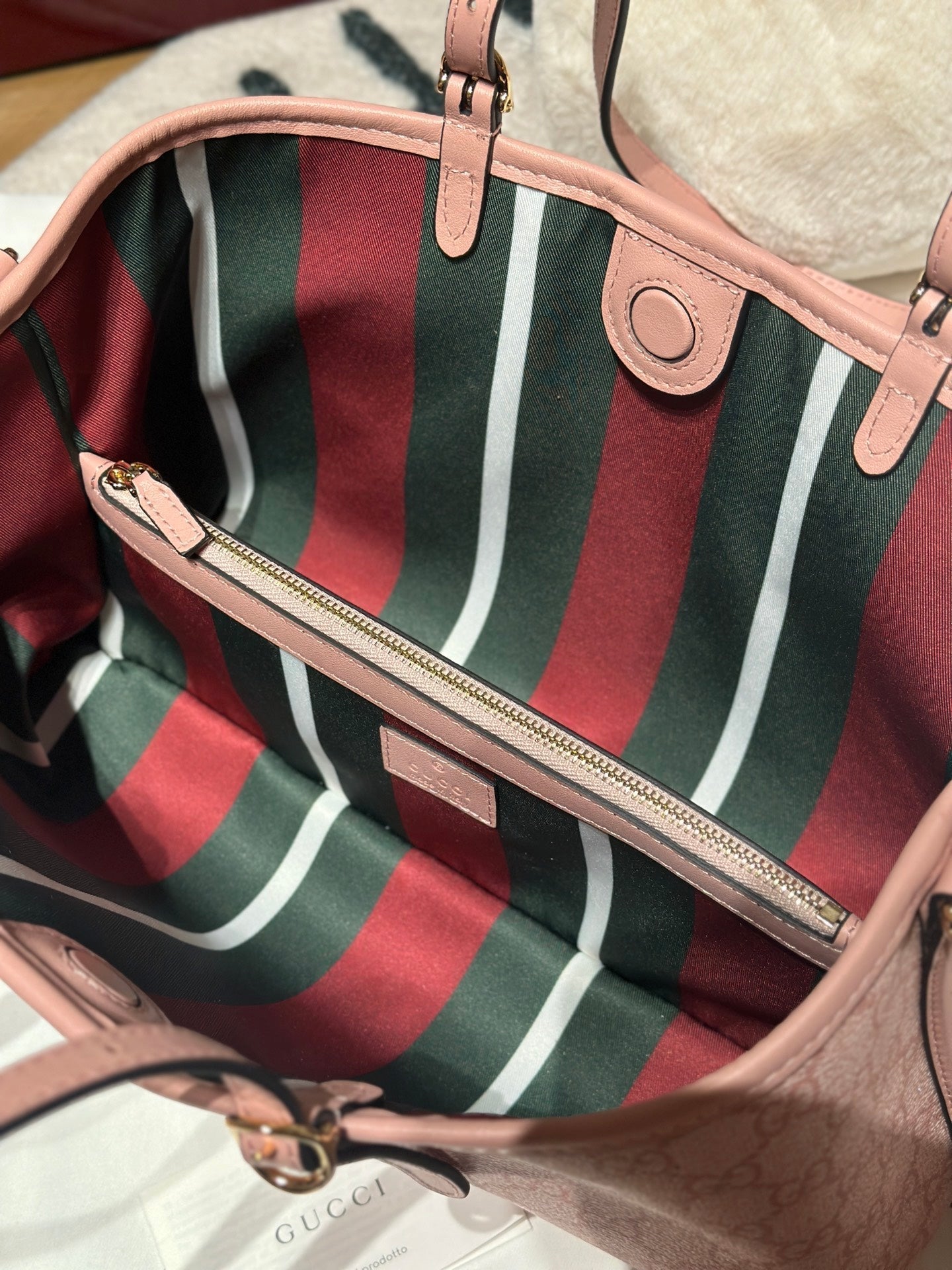 Emblem Small Tote Bag Light Pink